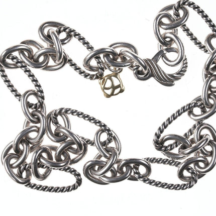 16" 10mm David Yurman Sterling/18k Figaro Chain