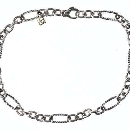 16" 10mm David Yurman Sterling/18k Figaro Chain