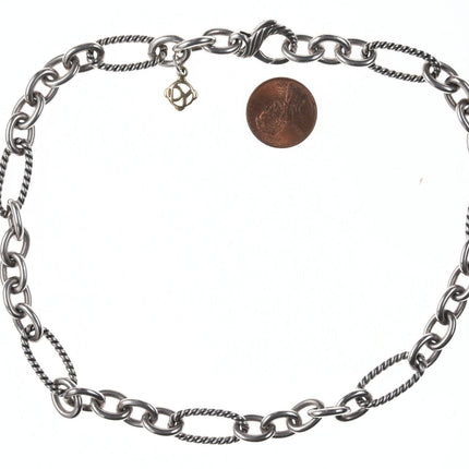 16" 10mm David Yurman Sterling/18k Figaro Chain