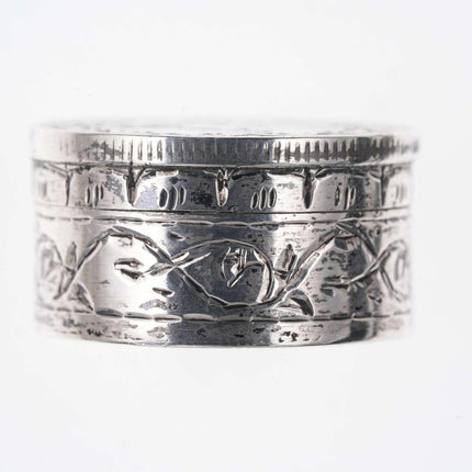 Ottoman Sterling silver coin lid trinket box