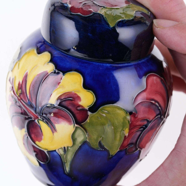 c1950 Walter Moorcroft Hibiscus Ginger Jar