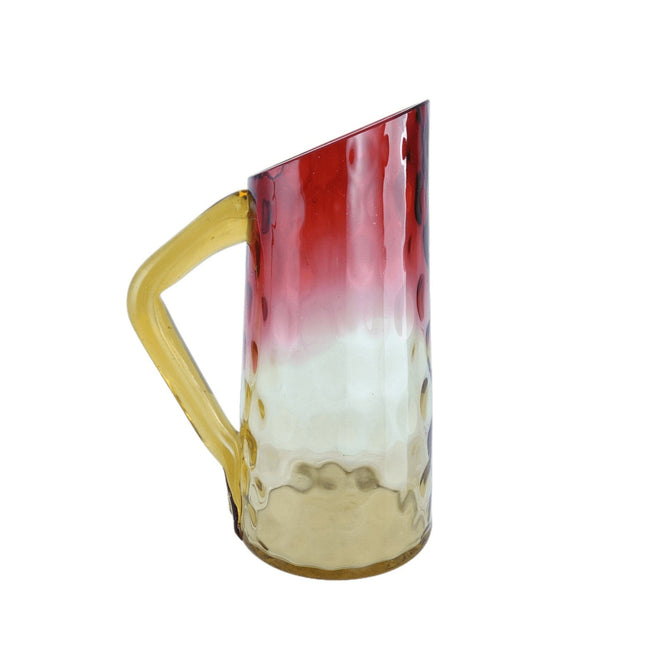 c1890 Amberina 艺术玻璃果汁罐