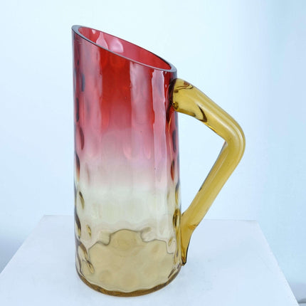 c1890 Amberina Art Glass Juice Pitcher