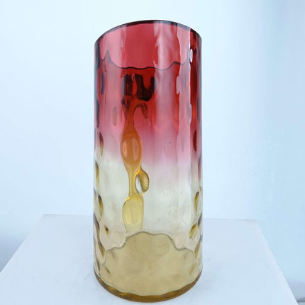 c1890 Amberina 艺术玻璃果汁罐