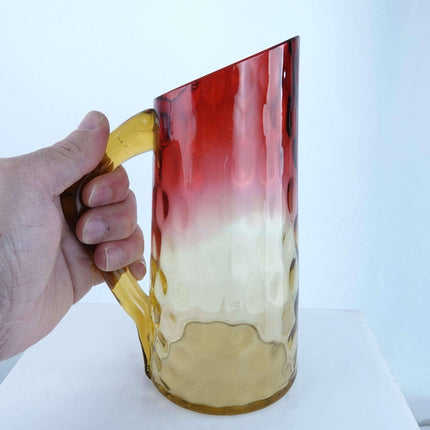 c1890 Amberina Kunstglas-Saftkrug