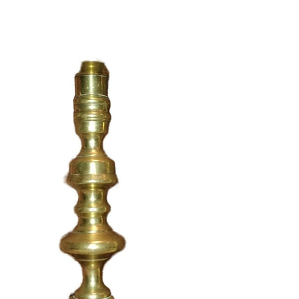 Brass Pushup Candlesticks uncommon style 19th century