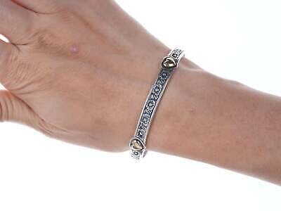 Im Ruhestand befindliches James Avery 14k/Sterling-Armband mit Herzen und Blumen