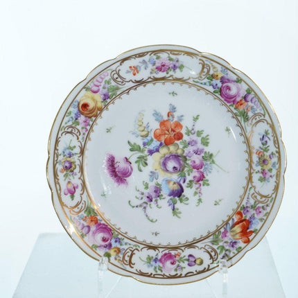 4 c1900 8.25" hand painted Dresden plates