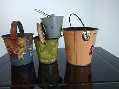 Tin Toy Bucket Collection Sultana Peanut Butter, Ohio Art, Three little pigs, Ma