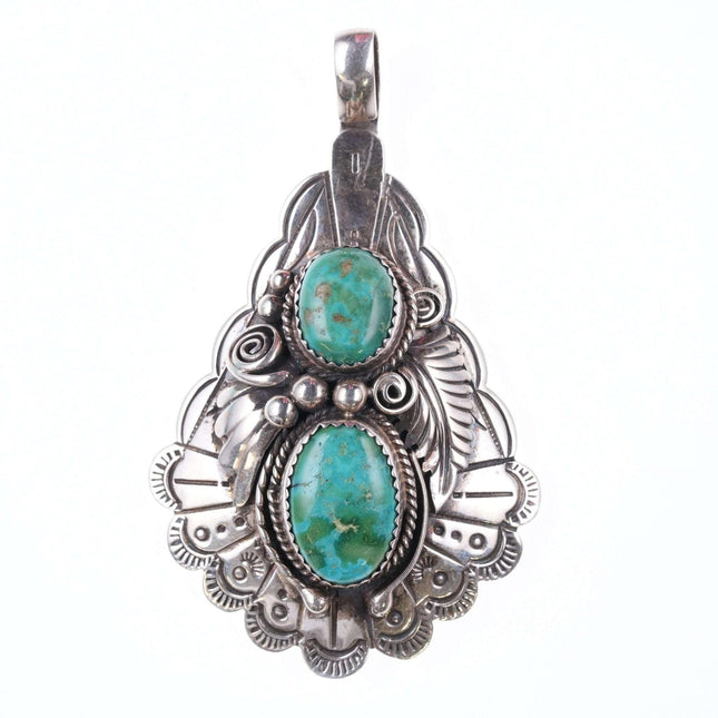 Lowell Draper Navajo sterling and turquoise pendant