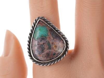 sz9 vintage Navajo sterling and turquoise ring 1