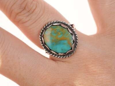 sz 6,3 Vintage Native American Sterling Türkis Ring