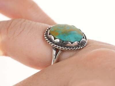 sz6.3 Vintage Native American Sterling Turquoise ring