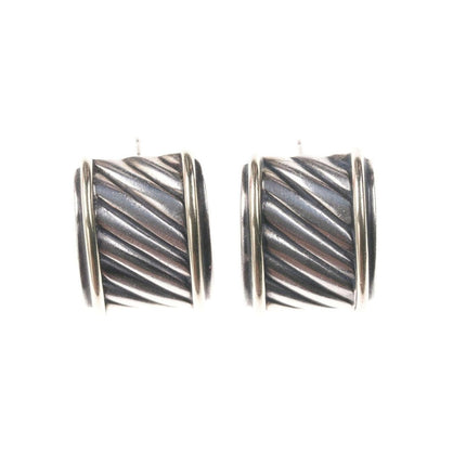 David Yurman Sterling/14k cable stud earrings