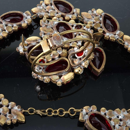 Lilien Czechoslovakian Rhinestone Costume Jewelry Set 2