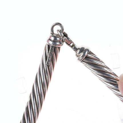 David Yurman Sterling/14k cable choker necklace