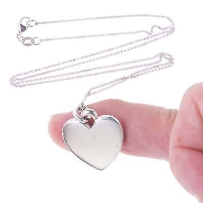 Retired James Avery Sterling Heart pendant on 20" necklace