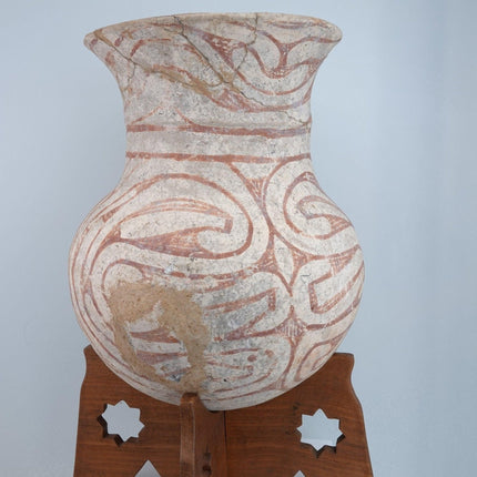 公元前 200 年+ 泰国 BanChiang 大型装饰容器古代泰国陶罐