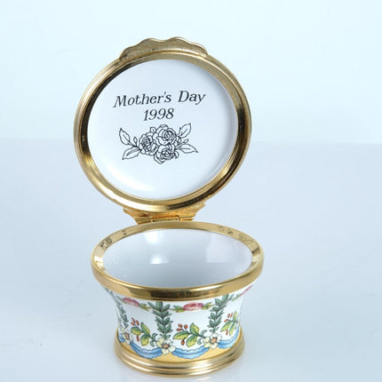 1998 Halcyon Days Mothers day trinket box