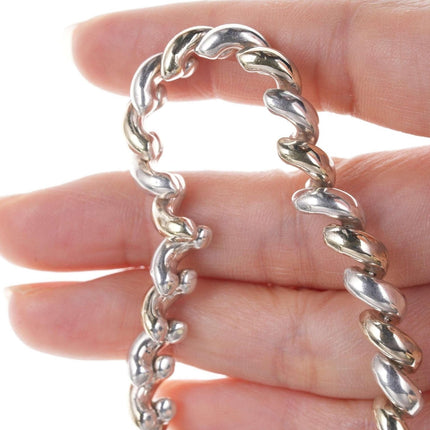 Retro Italian sterling silver link bracelet