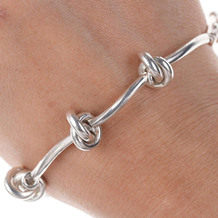 Retro Sterling silver knot bracelet