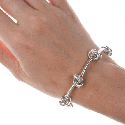 Retro Sterling silver knot bracelet