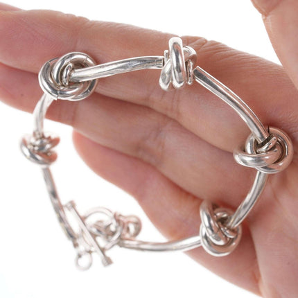 Retro Sterling silver knot bracelet