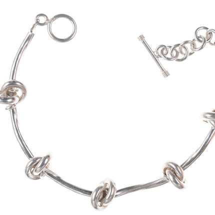 Retro Sterling silver knot bracelet