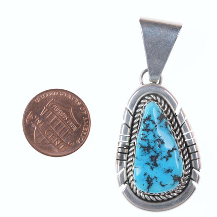 Southwestern sterling turquoise pendant