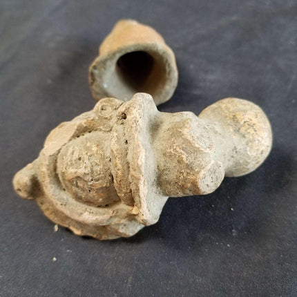 Pre Columbian Pottery Lot Effigy Pipe Figural Pot Aztec Incan Native American