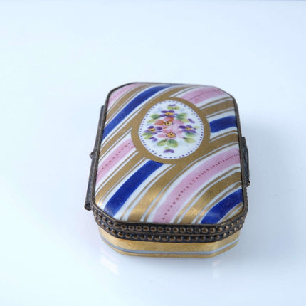 Peint Main Limoges Trinket Box Hand Painted