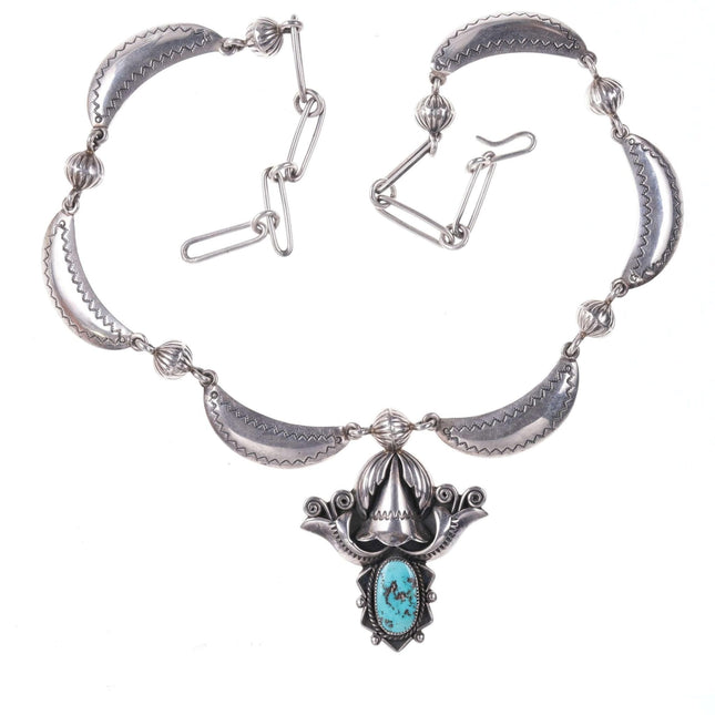 Sadie Calvin Navajo Sterling turquoise necklace