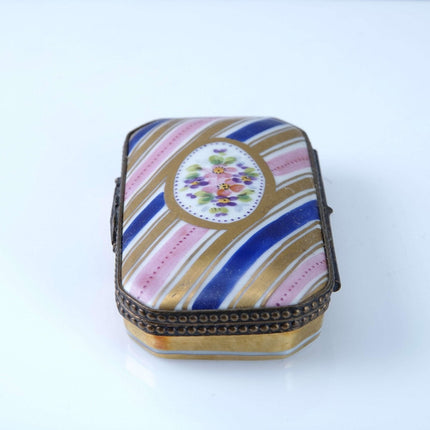 Peint Main Limoges Trinket Box Hand Painted