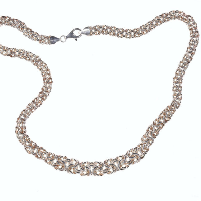 Retro 18" Sterling Byzantine necklace