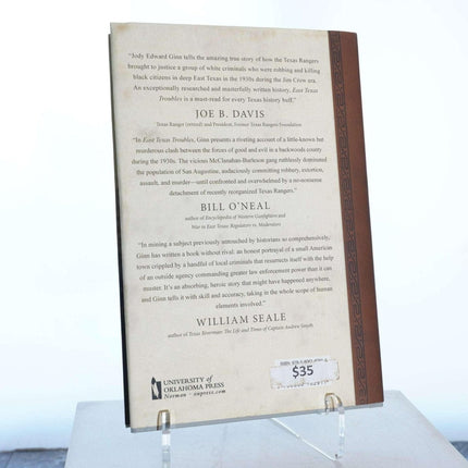 Unterzeichnete Widmung der berühmten Familie Texas Ranger an die Allred Rangers in East Texas Troubles von Jody Edward Ginn