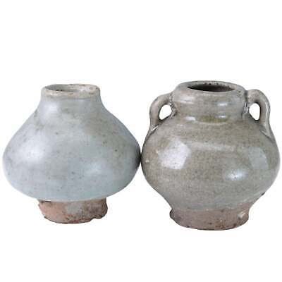 15th Century Thai Sawankhalok celadon jarlets hh