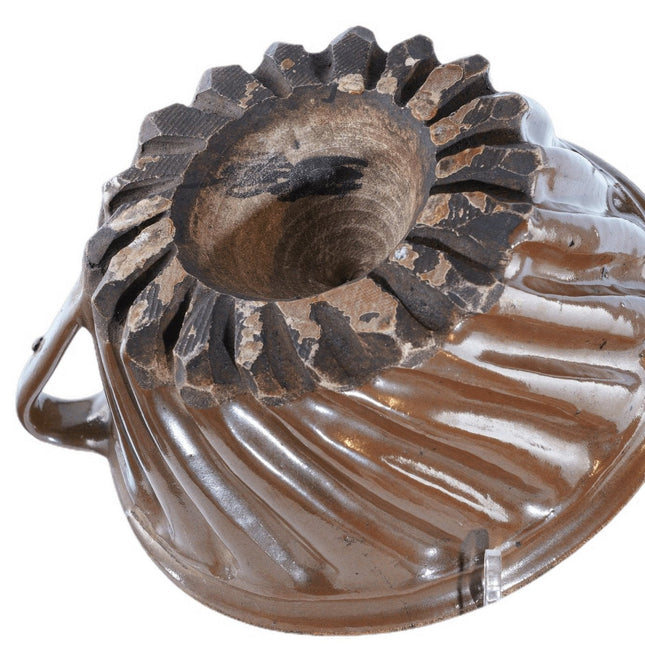 c1870 Antique Stoneware Bundt Cake Pan