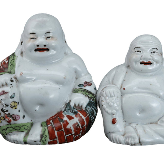 Antike chinesische Porzellan-Buddha-Figuren