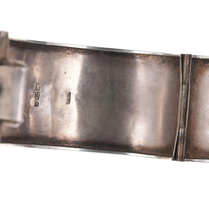 c1881 维多利亚时代纯银带扣手镯手工刻有切斯特标志