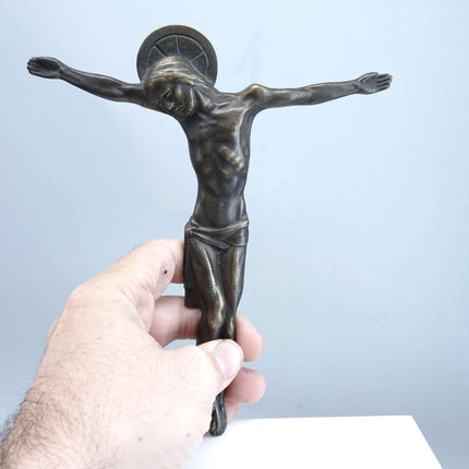 c1890 Antique French Bronze Crucifix