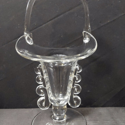 c.1950 Heisey Lariat Glass Basket 10"