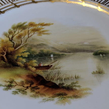 c1855 Minton Hand Painted Plates in Devon Shape 9 3/8" pair