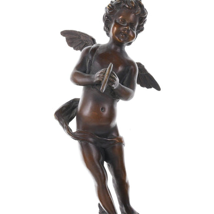 Auguste Moreau (1834 – 1917) Französische Bronzeskulptur Putti mit Becken