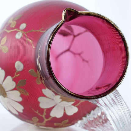 c1890 蔓越莓螺纹搪瓷水罐