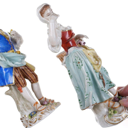 Antique Sitzendorf Porcelain courting farm couple