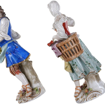 Antique Sitzendorf Porcelain courting farm couple