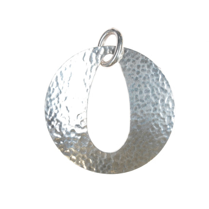 Retired James Avery Modernist hammered sphere pendant in sterling