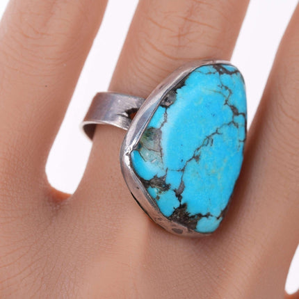 sz11 Vintage southwestern sterling and turquoise ring
