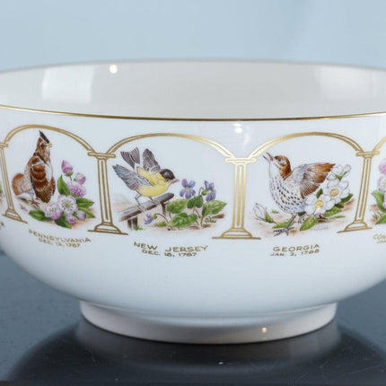 1987 Boehm Birds and flowers of the original 13 States bowl