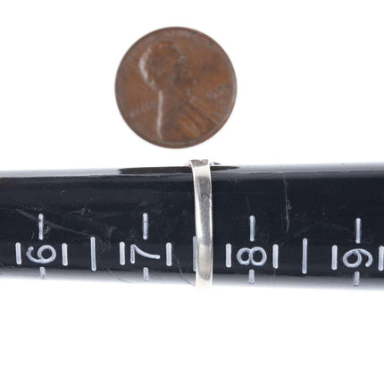 尺寸 7.5 40-50 年代复古纳瓦霍纯银和绿松石戒指